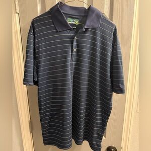 Men’s Pro Tour Cool Play blue shirt with white stripes Size Large